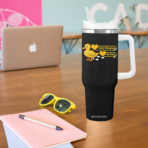 Funny Duck Lover Gift Tumbler With Handle Easily Distracted By Ducks TS12 Print Your Wear