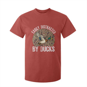 Duck Hunting Gift T Shirt For Kid Easily Distracted By Ducks TS12 Red Print Your Wear