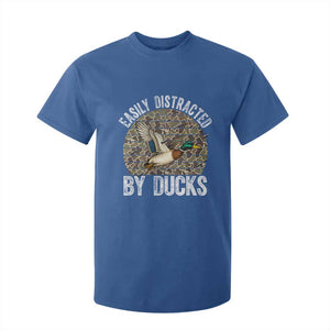Duck Hunting Gift T Shirt For Kid Easily Distracted By Ducks TS12 Royal Blue Print Your Wear