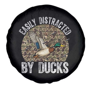 Duck Hunting Gift Spare Tire Cover Easily Distracted By Ducks TS12 Print Your Wear