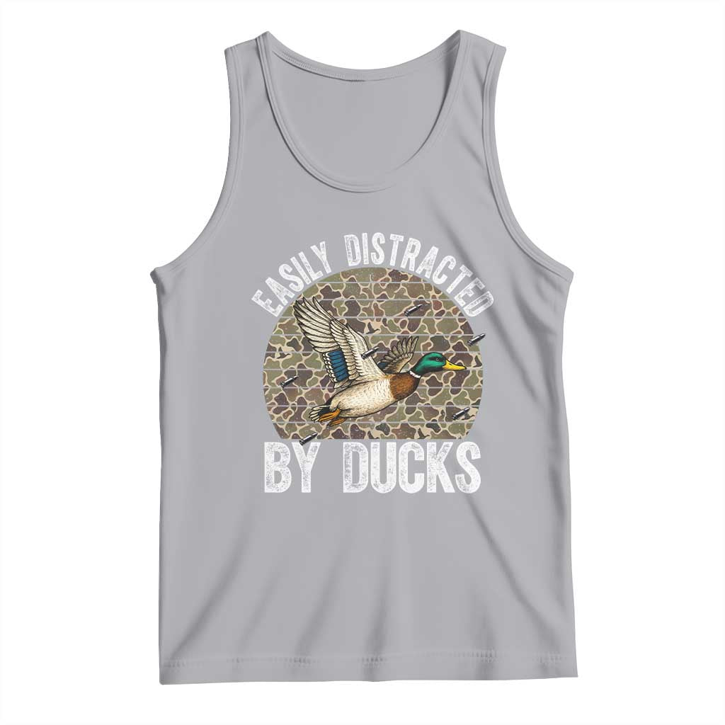 Duck Hunting Gift Tank Top Easily Distracted By Ducks TS12 Athletic Heather Print Your Wear