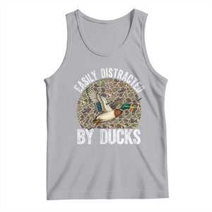 Duck Hunting Gift Tank Top Easily Distracted By Ducks TS12 Athletic Heather Print Your Wear