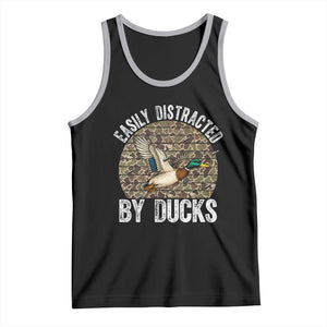 Duck Hunting Gift Tank Top Easily Distracted By Ducks TS12 Black Athletic Heather Print Your Wear