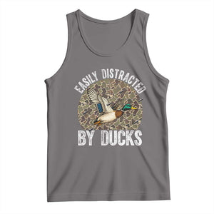 Duck Hunting Gift Tank Top Easily Distracted By Ducks TS12 Deep Heather Print Your Wear