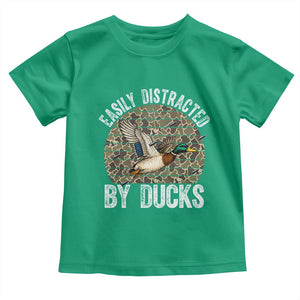 Duck Hunting Gift Toddler T Shirt Easily Distracted By Ducks TS12 Irish Green Print Your Wear