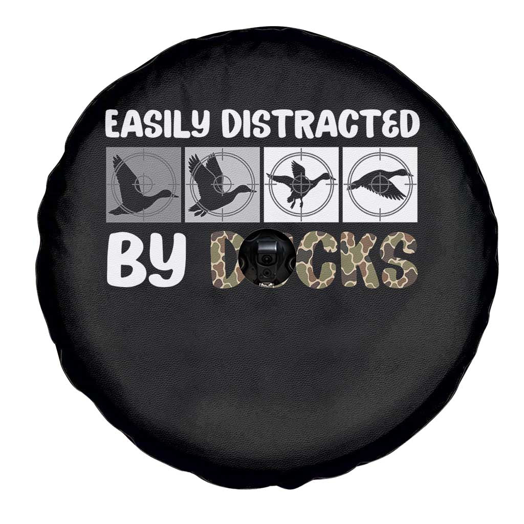 Funny Hunting Gift Spare Tire Cover Easily Distracted By Ducks Outdoor Lover TS12 Print Your Wear