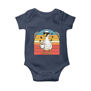 Funny Duck Drinking Baby Onesie Coffee Lover Gift TS12 Navy Print Your Wear