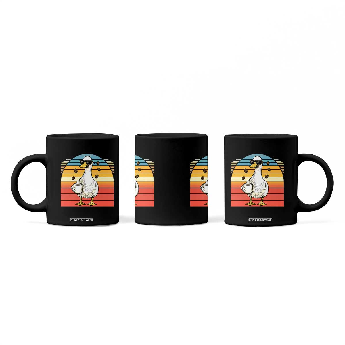 Funny Duck Drinking Coffee Mug Coffee Lover Gift TS12 Print Your Wear