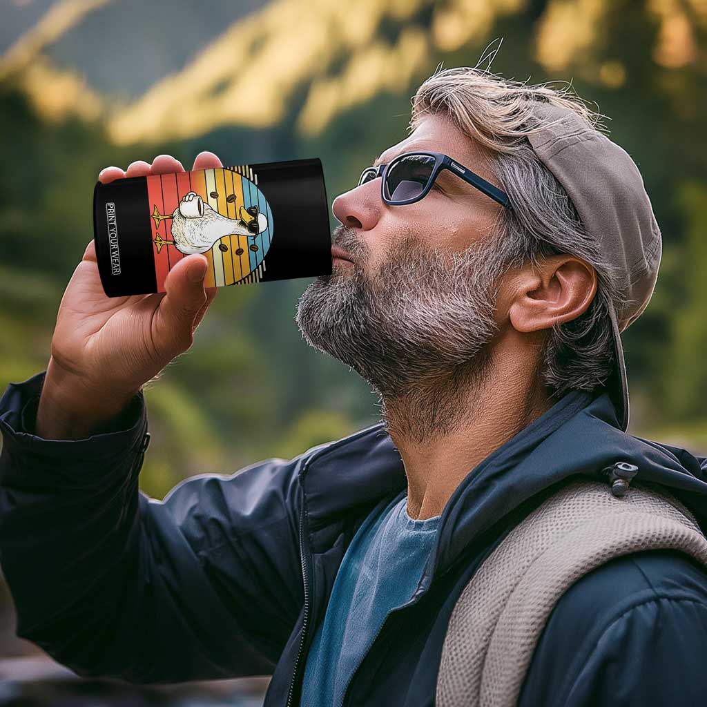 Funny Duck Drinking 4 in 1 Can Cooler Tumbler Coffee Lover Gift TS12 Print Your Wear