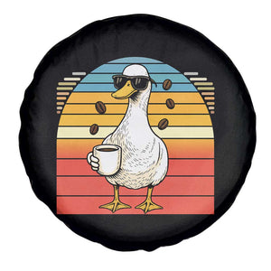 Funny Duck Drinking Spare Tire Cover Coffee Lover Gift TS12 Print Your Wear