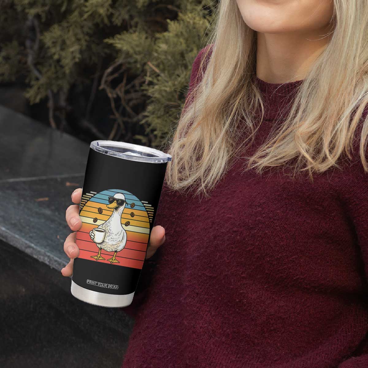 Funny Duck Drinking Tumbler Cup Coffee Lover Gift TS12 Print Your Wear