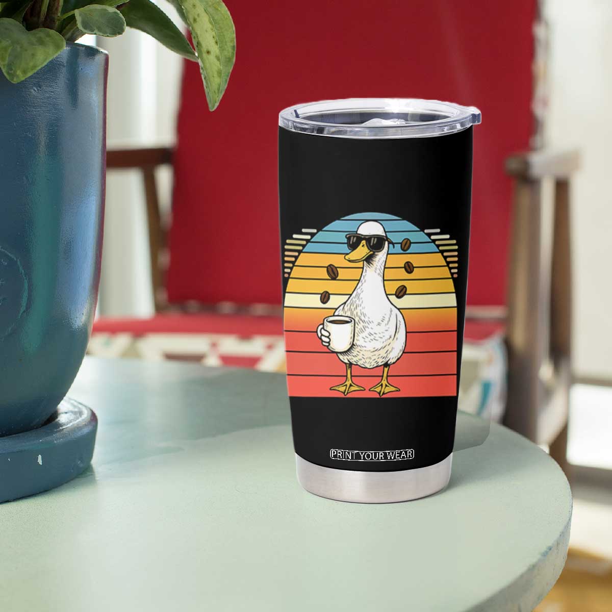 Funny Duck Drinking Tumbler Cup Coffee Lover Gift TS12 Print Your Wear