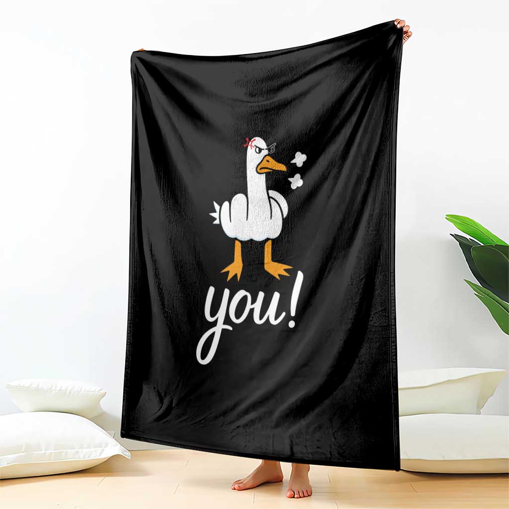Funny Sarcastic Duck You Throw Blanket Farm Animal Gift TS12 Print Your Wear