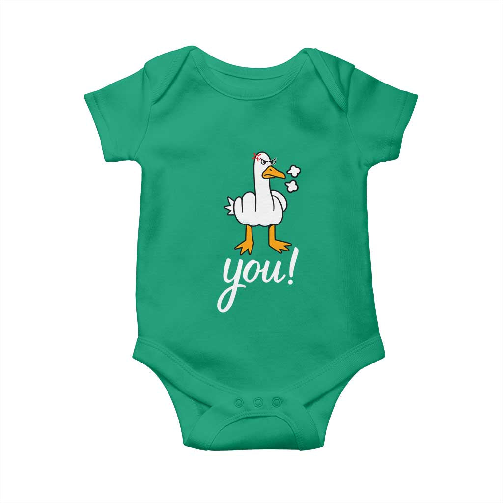 Funny Sarcastic Duck You Baby Onesie Farm Animal Gift TS12 Irish Green Print Your Wear