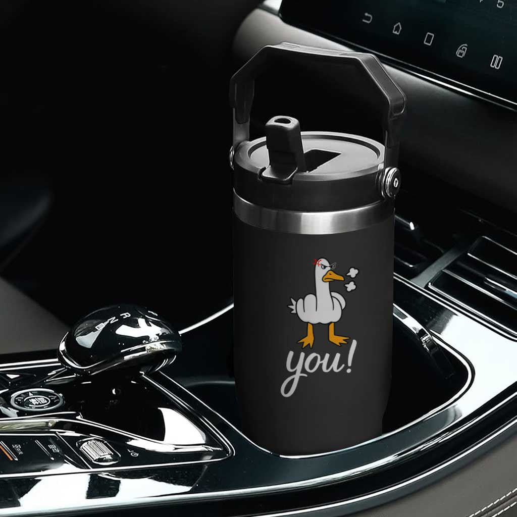 Funny Sarcastic Duck You Flip Straw Tumbler Farm Animal Gift TS12 Print Your Wear