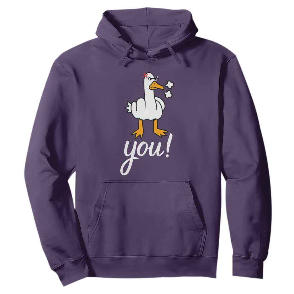 Funny Sarcastic Duck You Hoodie Farm Animal Gift TS12 Purple Print Your Wear