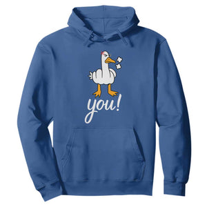 Funny Sarcastic Duck You Hoodie Farm Animal Gift TS12 Royal Blue Print Your Wear