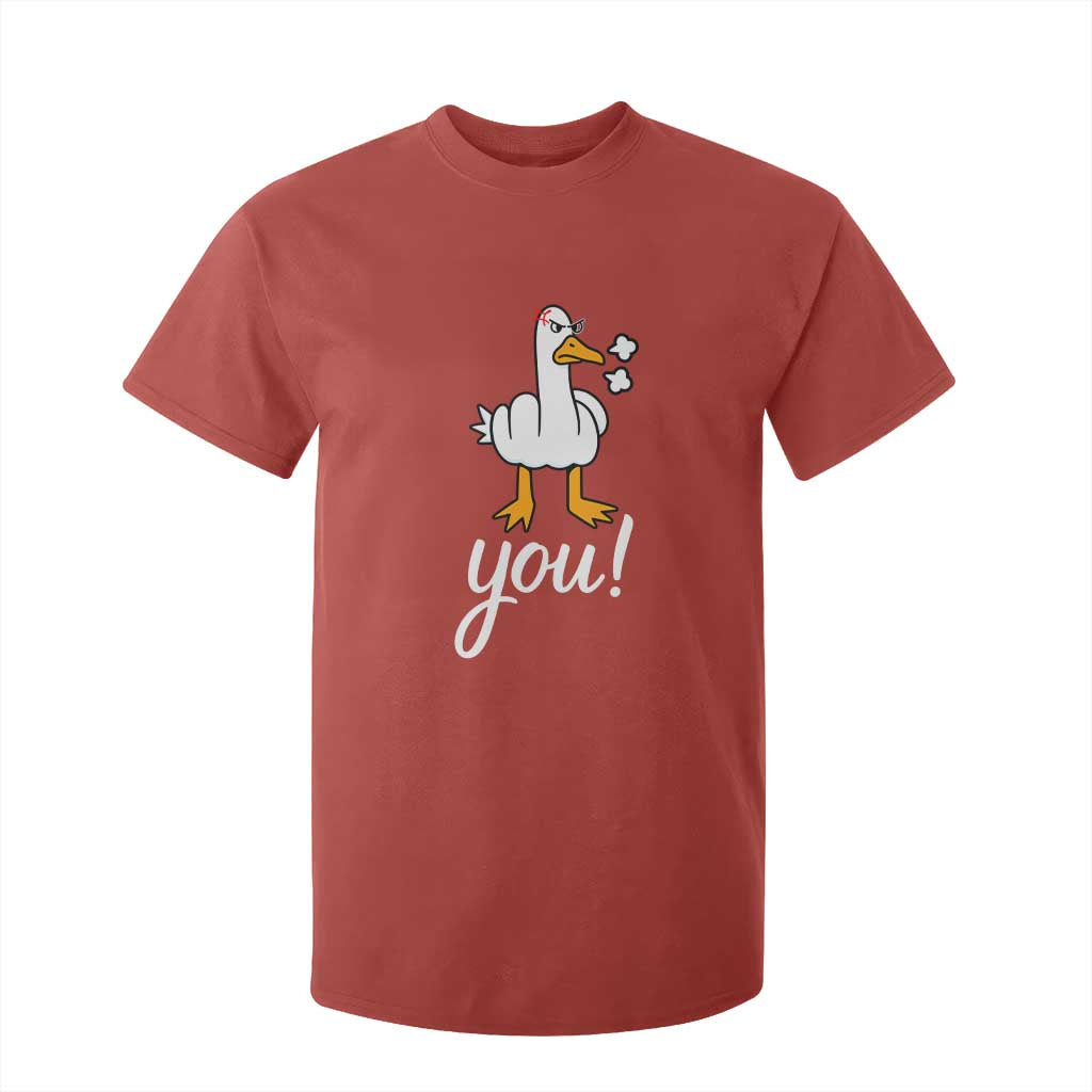 Funny Sarcastic Duck You T Shirt For Kid Farm Animal Gift TS12 Red Print Your Wear