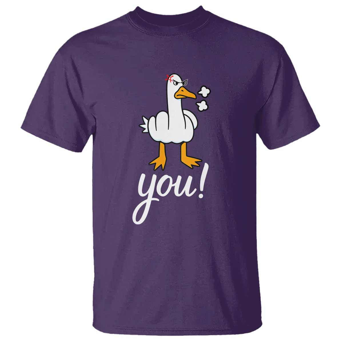 Funny Sarcastic Duck You T Shirt Farm Animal Gift TS12 Purple Print Your Wear