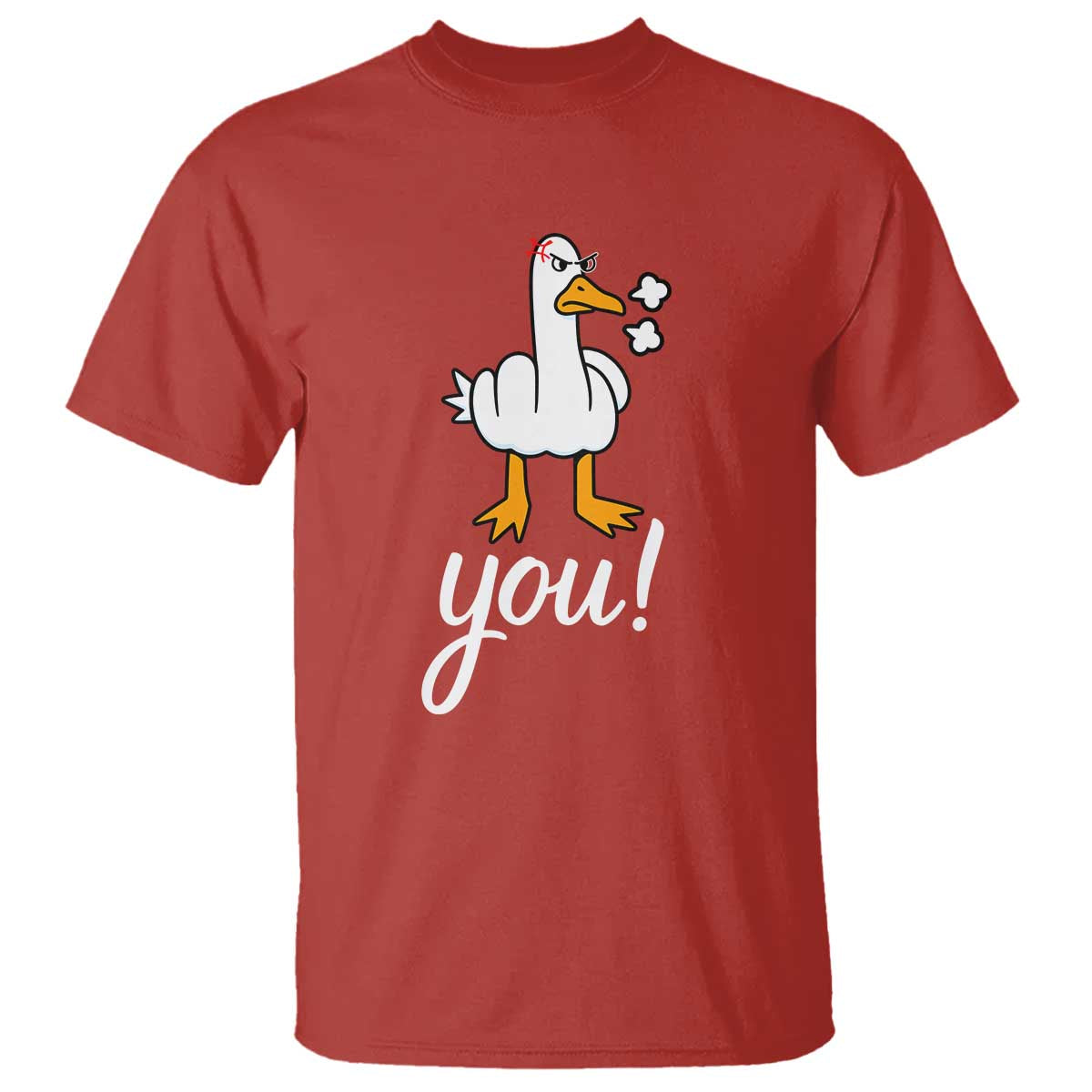 Funny Sarcastic Duck You T Shirt Farm Animal Gift TS12 Red Print Your Wear