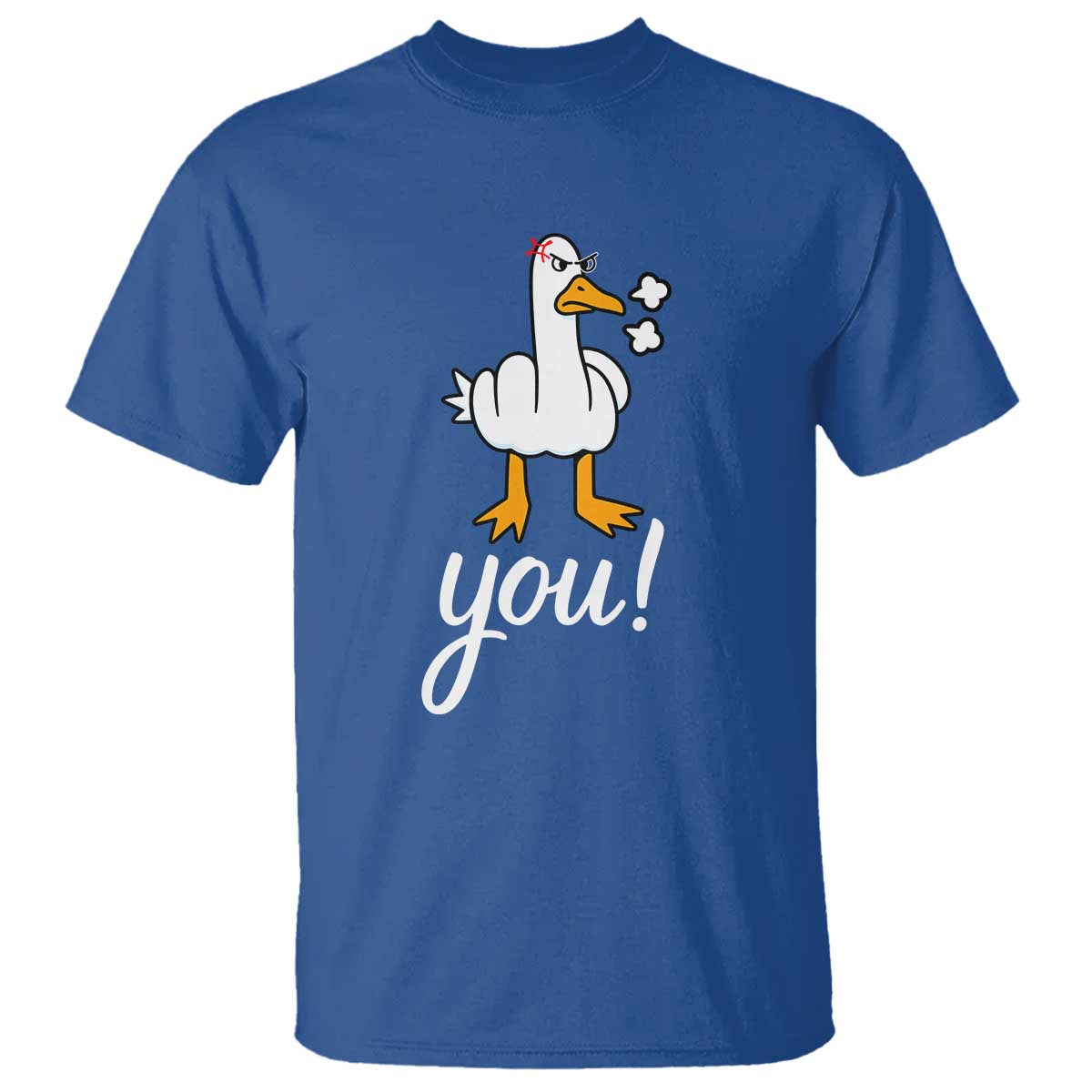 Funny Sarcastic Duck You T Shirt Farm Animal Gift TS12 Royal Blue Print Your Wear