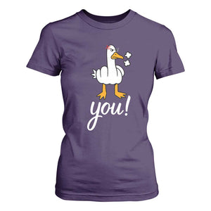 Funny Sarcastic Duck You T Shirt For Women Farm Animal Gift TS12 Purple Print Your Wear