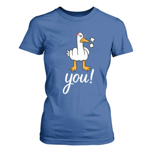 Funny Sarcastic Duck You T Shirt For Women Farm Animal Gift TS12 Royal Blue Print Your Wear