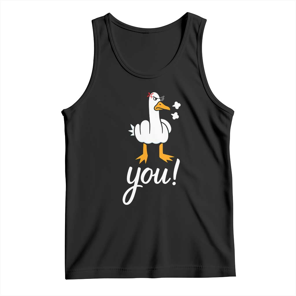 Funny Sarcastic Duck You Tank Top Farm Animal Gift TS12 Black Print Your Wear