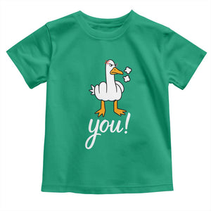 Funny Sarcastic Duck You Toddler T Shirt Farm Animal Gift TS12 Irish Green Print Your Wear