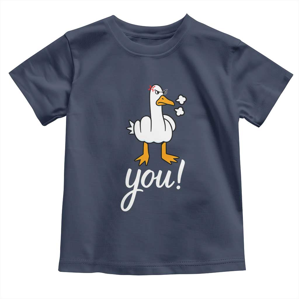 Funny Sarcastic Duck You Toddler T Shirt Farm Animal Gift TS12 Navy Print Your Wear