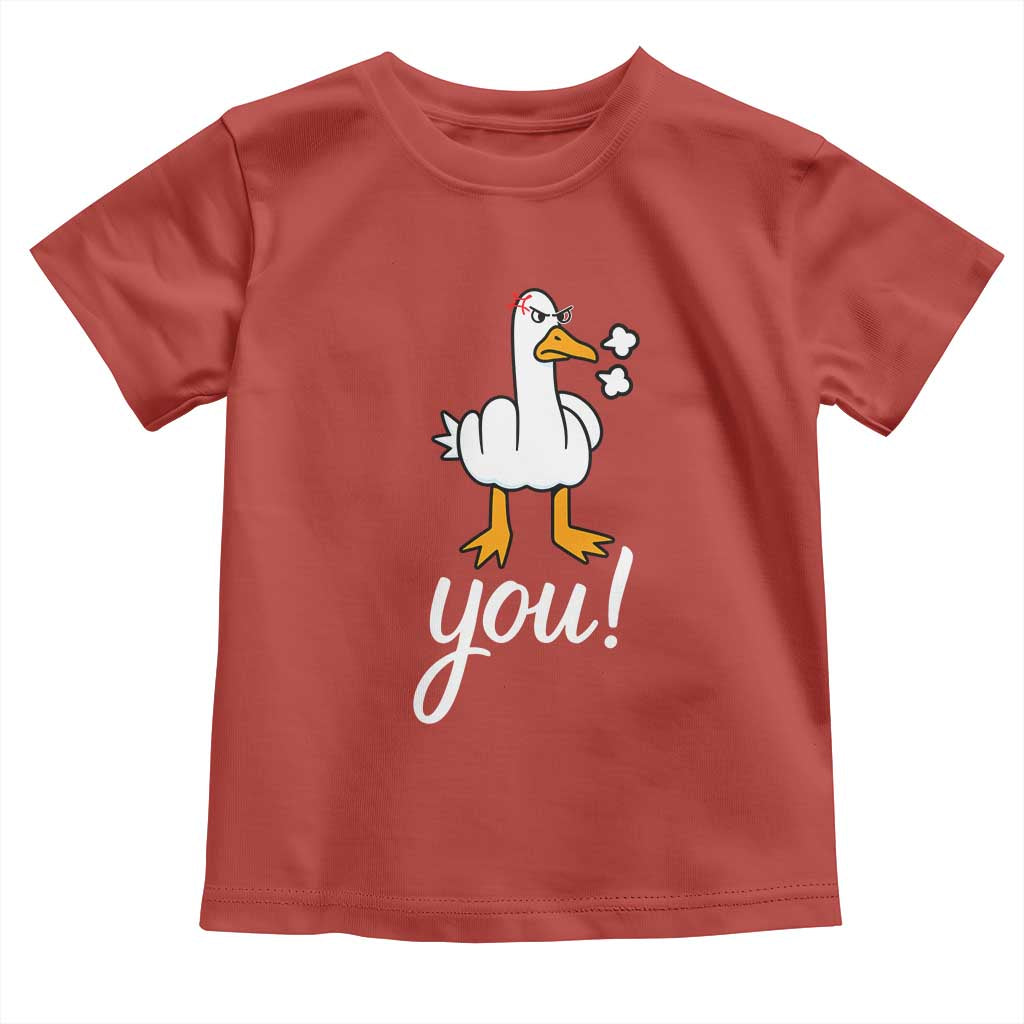 Funny Sarcastic Duck You Toddler T Shirt Farm Animal Gift TS12 Red Print Your Wear