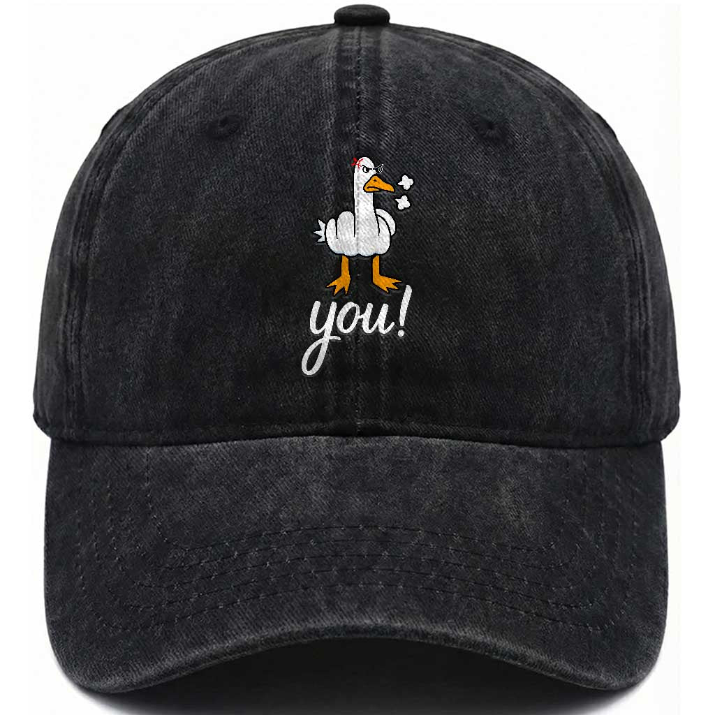 Funny Sarcastic Duck You Washed Cotton Baseball Cap Farm Animal Gift TS12 Print Your Wear