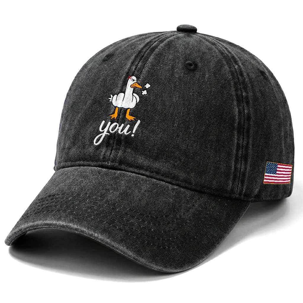 Funny Sarcastic Duck You Washed Cotton Baseball Cap Farm Animal Gift TS12 Print Your Wear