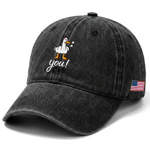 Funny Sarcastic Duck You Washed Cotton Baseball Cap Farm Animal Gift TS12 Print Your Wear