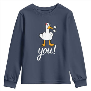 Funny Sarcastic Duck You Youth Sweatshirt Farm Animal Gift TS12 Navy Print Your Wear