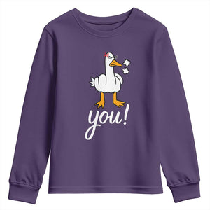 Funny Sarcastic Duck You Youth Sweatshirt Farm Animal Gift TS12 Purple Print Your Wear