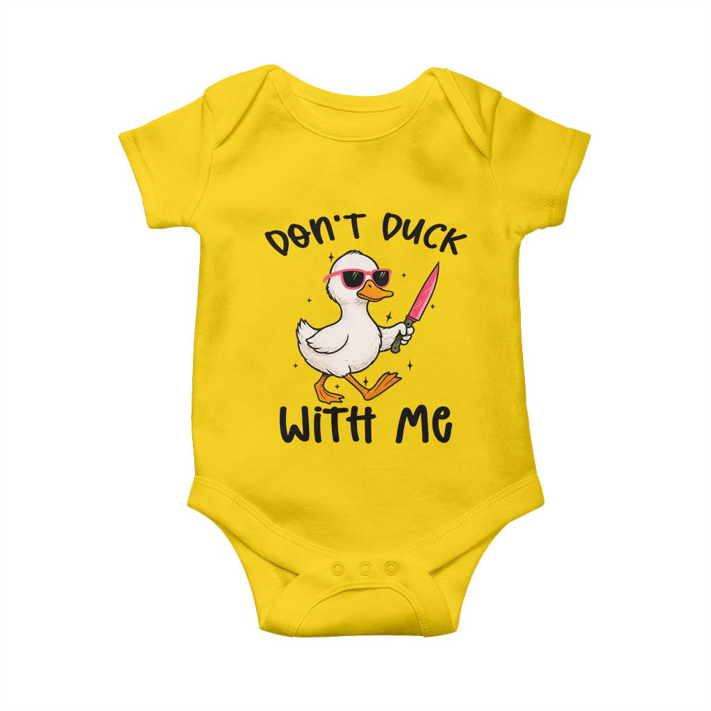 Do Not Duck With Me Baby Onesie Funny Duck Gift TS12 Daisy Print Your Wear