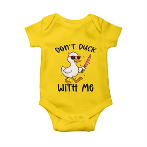 Do Not Duck With Me Baby Onesie Funny Duck Gift TS12 Daisy Print Your Wear