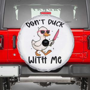 Do Not Duck With Me Spare Tire Cover Funny Duck Gift TS12 White Print Your Wear