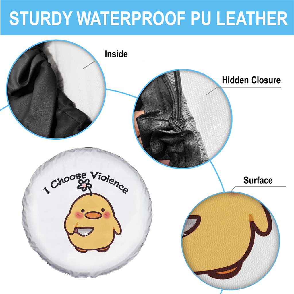 I Choose Violence Spare Tire Cover Funny Duck With Knife Gift TS12 Print Your Wear