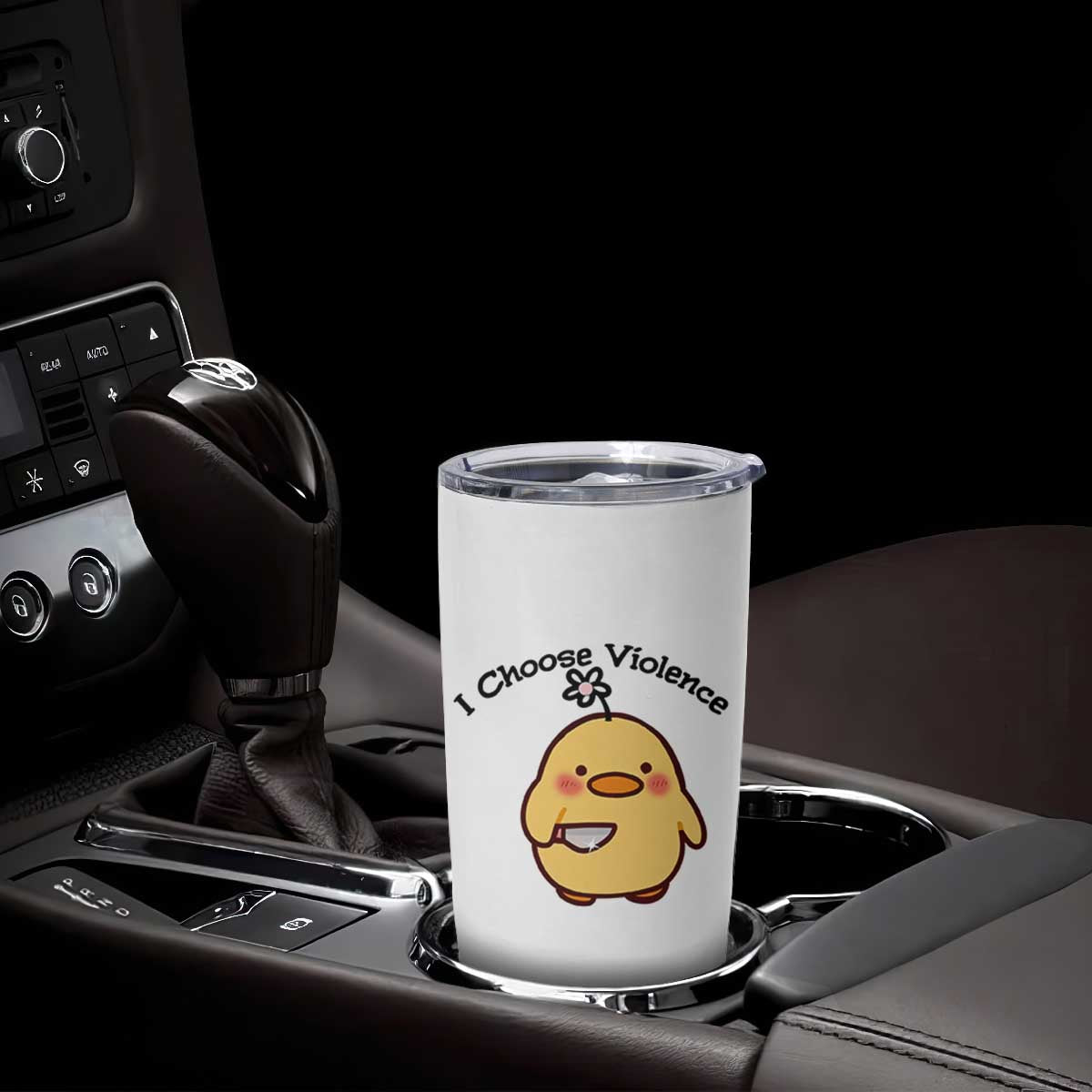 I Choose Violence Tumbler Cup Funny Duck With Knife Gift TS12 Print Your Wear