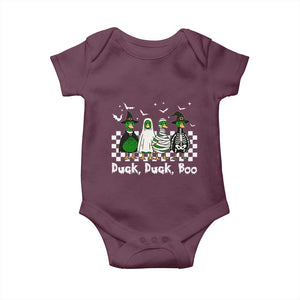 Halloween Duck Duck Boo Baby Onesie Funny Spooky Gift TS12 Maroon Print Your Wear
