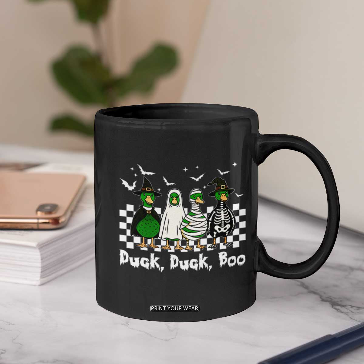 Halloween Duck Duck Boo Coffee Mug Funny Spooky Gift TS12 Print Your Wear