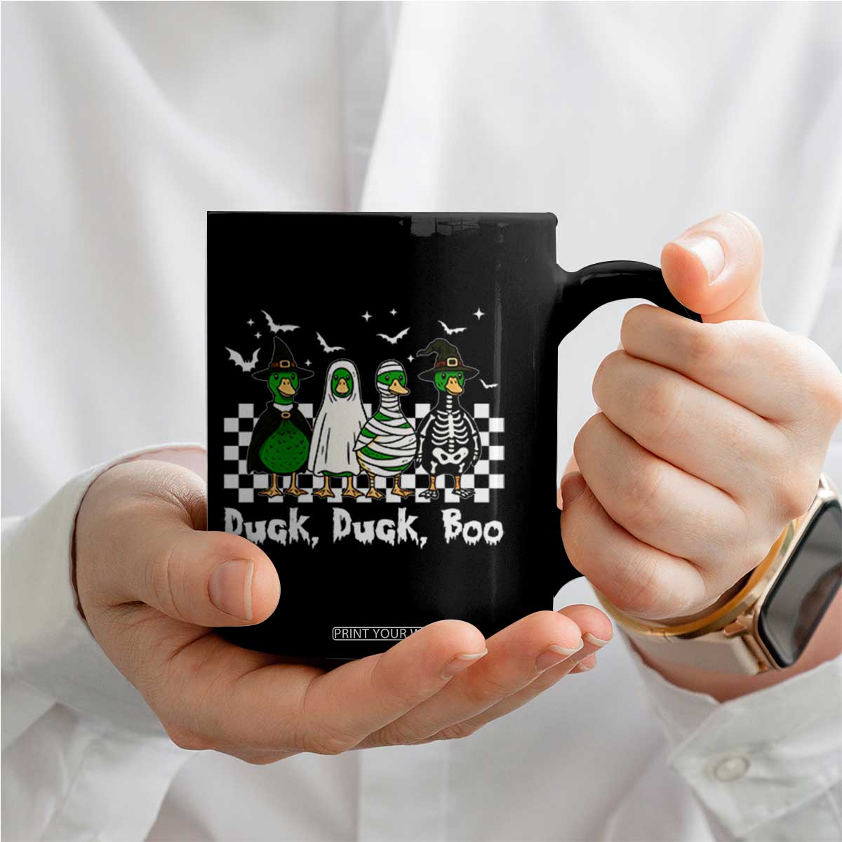 Halloween Duck Duck Boo Coffee Mug Funny Spooky Gift TS12 Print Your Wear
