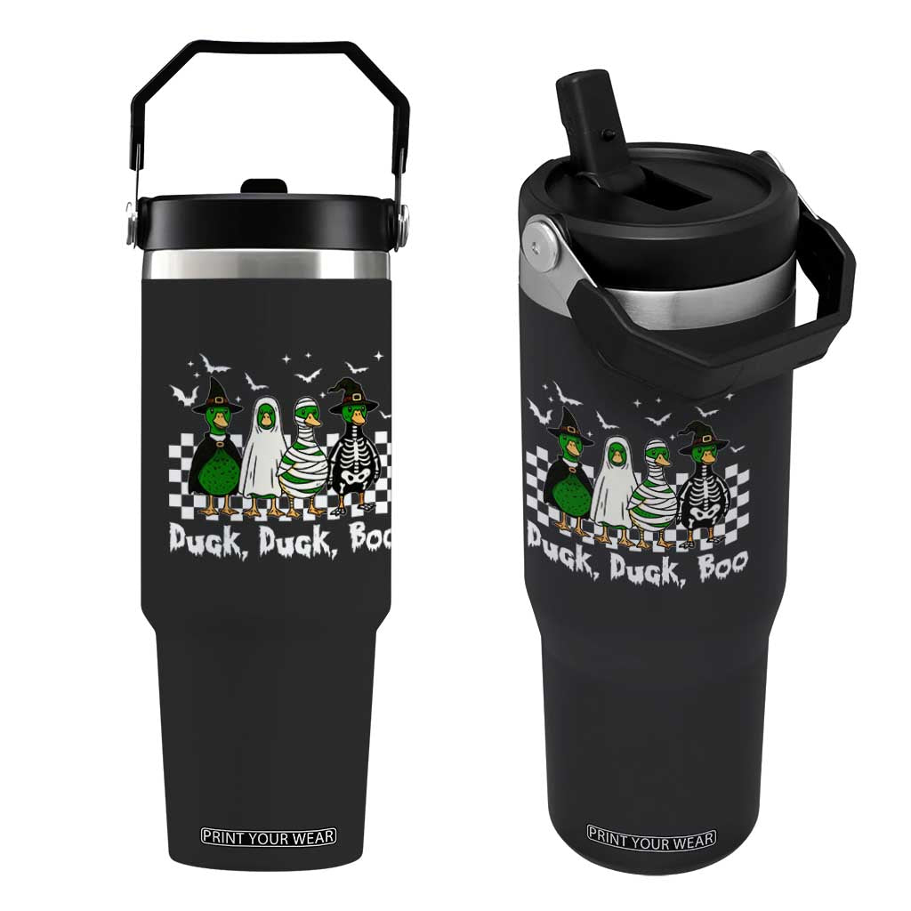 Halloween Duck Duck Boo Flip Straw Tumbler Funny Spooky Gift TS12 One Size: 30 oz Black Print Your Wear