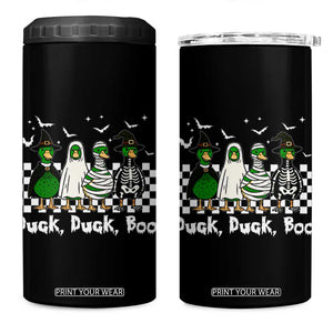 Halloween Duck Duck Boo 4 in 1 Can Cooler Tumbler Funny Spooky Gift TS12 One Size: 16 oz Black Print Your Wear