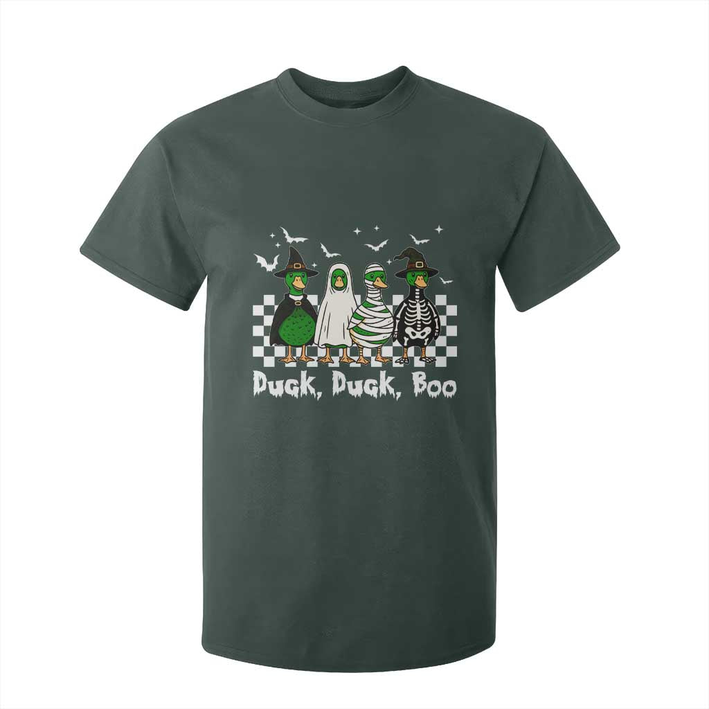 Halloween Duck Duck Boo T Shirt For Kid Funny Spooky Gift TS12 Dark Forest Green Print Your Wear