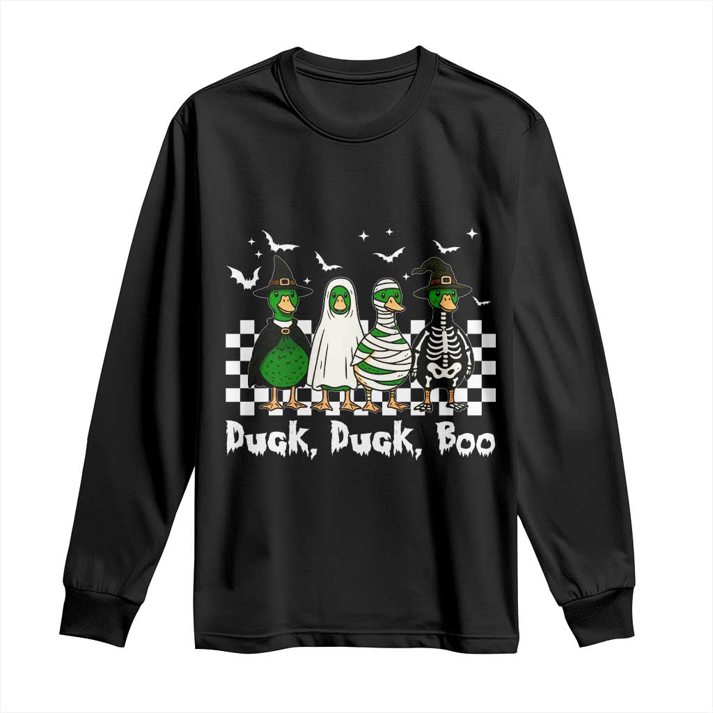 Halloween Duck Duck Boo Long Sleeve Shirt Funny Spooky Gift TS12 Black Print Your Wear