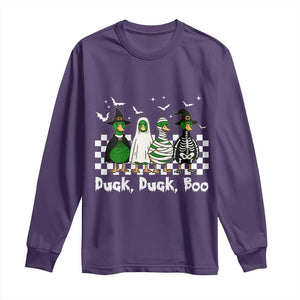 Halloween Duck Duck Boo Long Sleeve Shirt Funny Spooky Gift TS12 Purple Print Your Wear