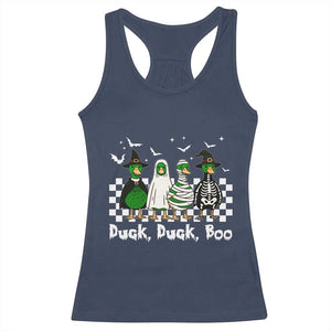 Halloween Duck Duck Boo Racerback Tank Top Funny Spooky Gift TS12 Navy Print Your Wear